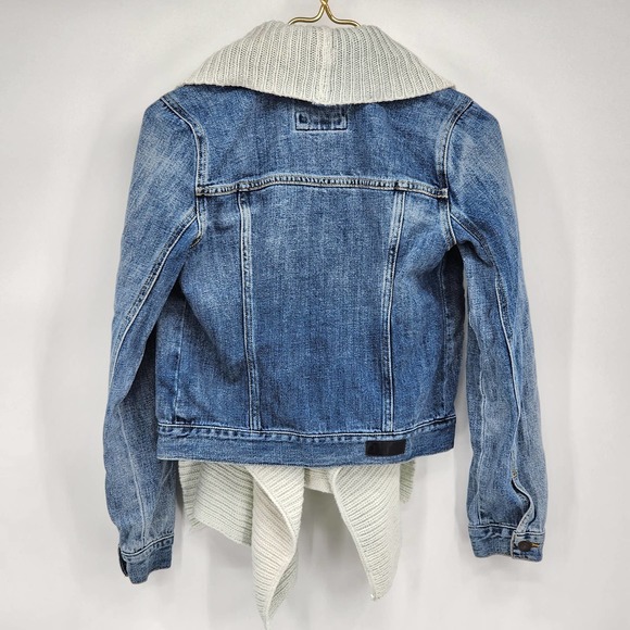 Abercrombie & Fitch denim jacket with built in scarf size XS - Picture 7 of 9